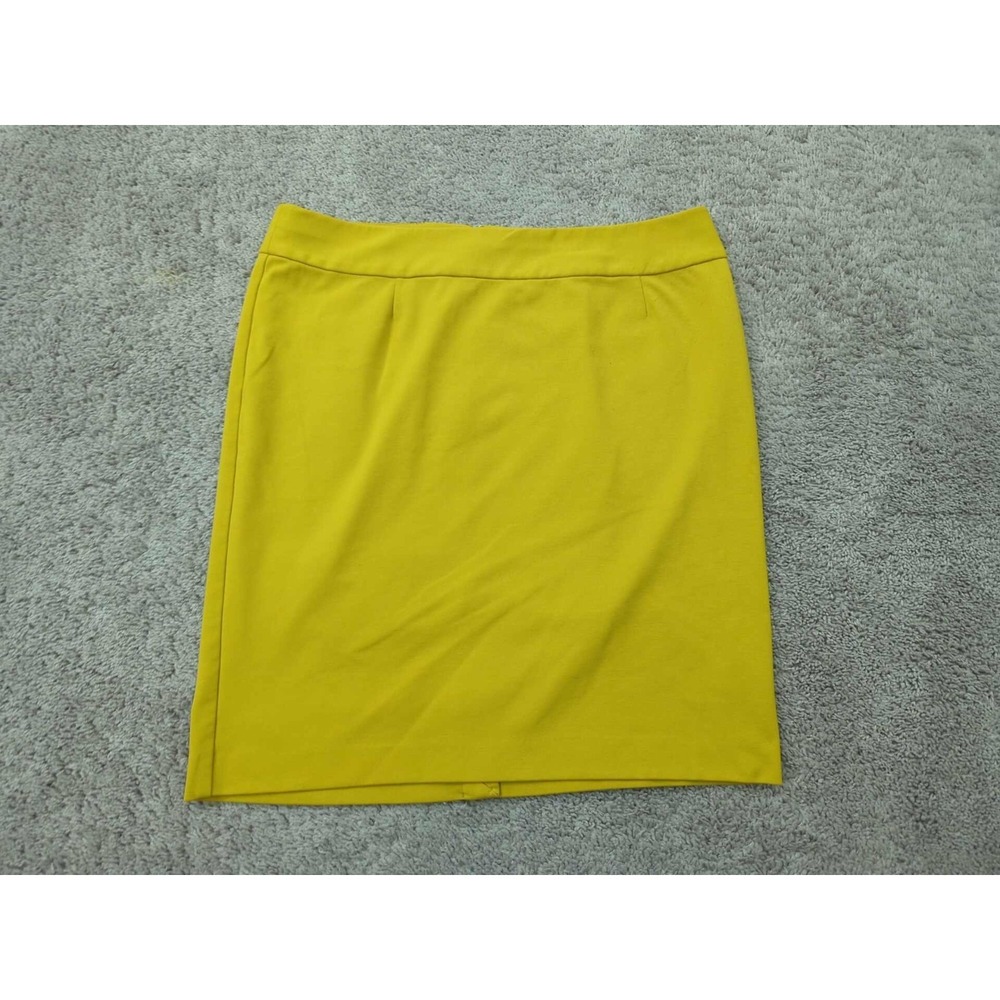 Lane Bryant Skirt Womens 18 PLUS Yellow Straight Stretch Midi Office Casual